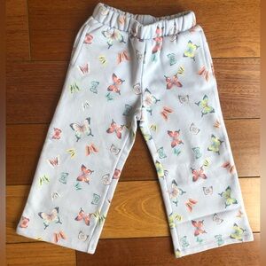 Gap NWOT Butterfly Print Size 3T Wide Leg Sweatpants
